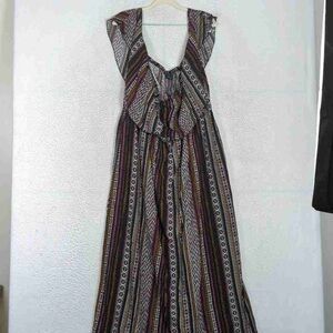 Multicolor Patterned Women's Dress